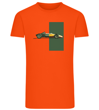 Retro F1 Design - Comfort men's fitted t-shirt_ORANGE_front