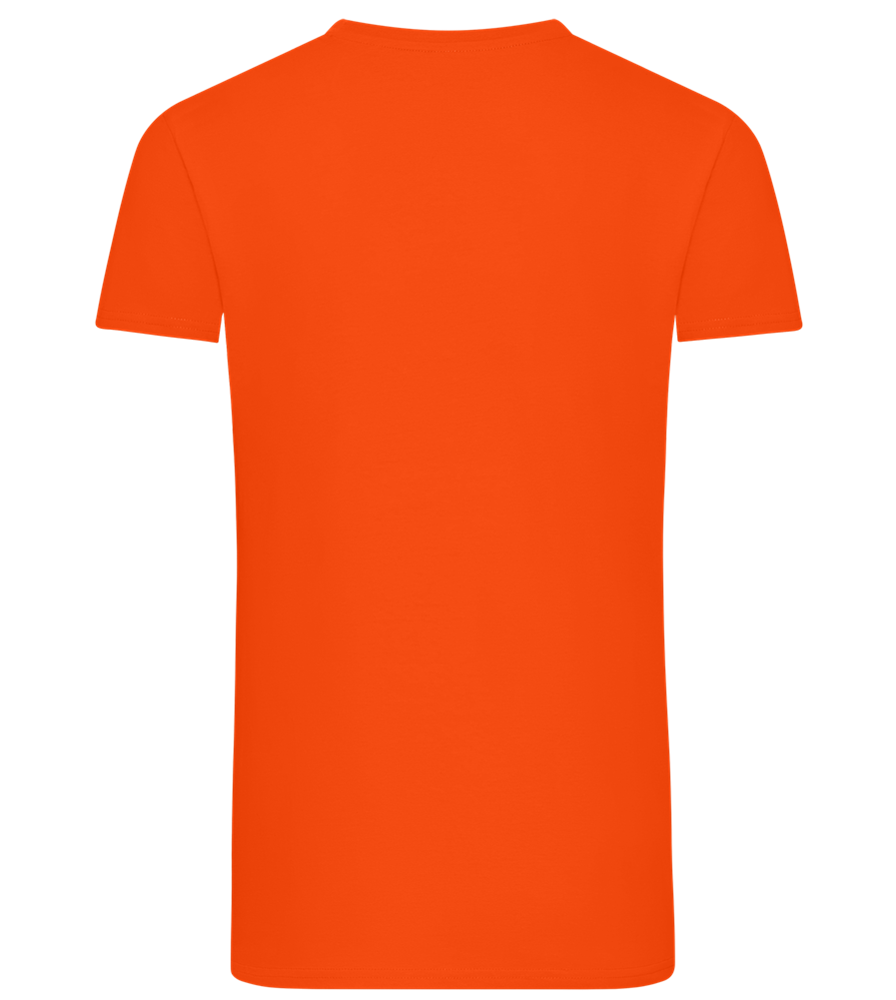 Retro F1 Design - Comfort men's fitted t-shirt_ORANGE_back