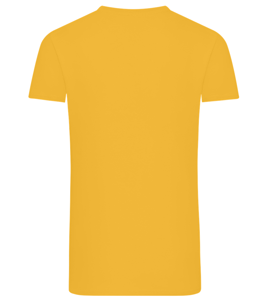 Retro F1 Design - Comfort men's fitted t-shirt_YELLOW_back