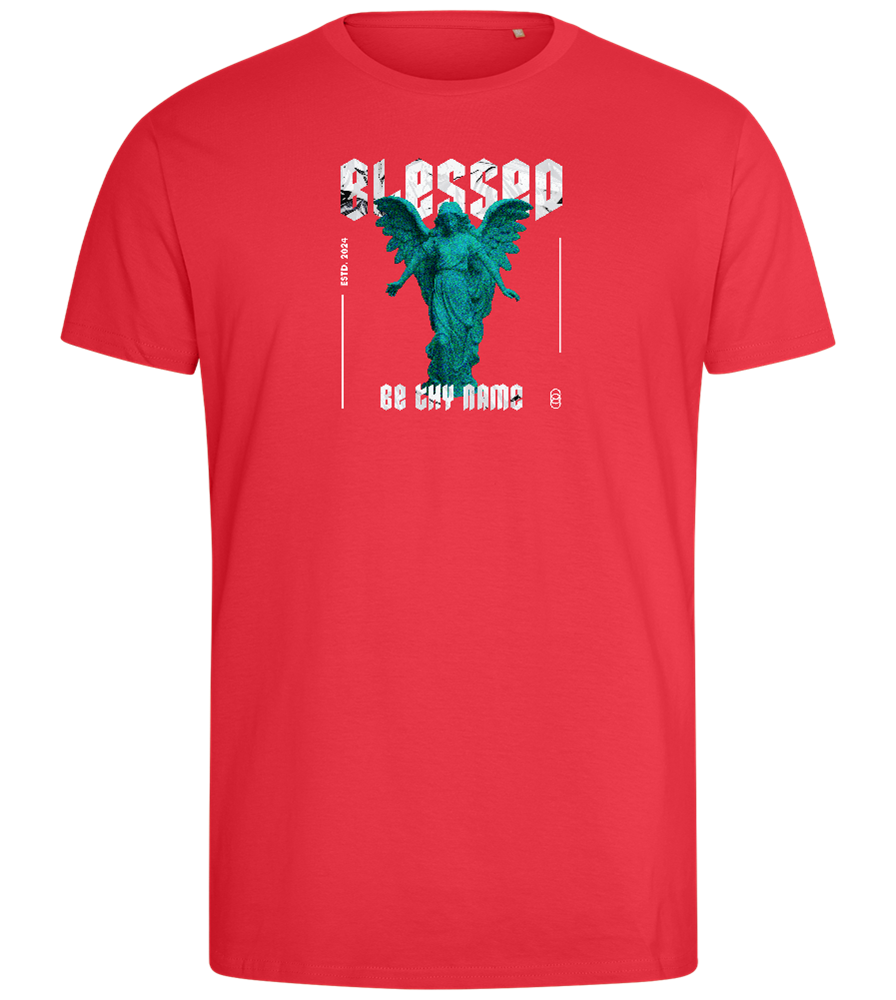 Blessed Angel Design - Comfort men's fitted t-shirt_BRIGHT RED_front