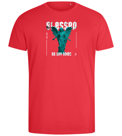 Blessed Angel Design - Comfort men's fitted t-shirt_BRIGHT RED_front