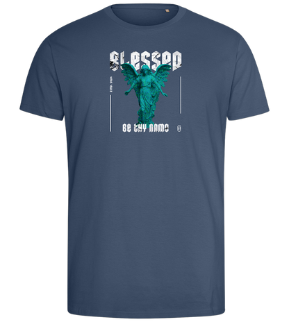 Blessed Angel Design - Comfort men's fitted t-shirt_DENIM_front