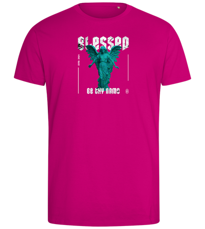 Blessed Angel Design - Comfort men's fitted t-shirt_FUCHSIA_front