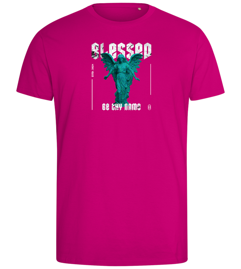 Blessed Angel Design - Comfort men's fitted t-shirt_FUCHSIA_front