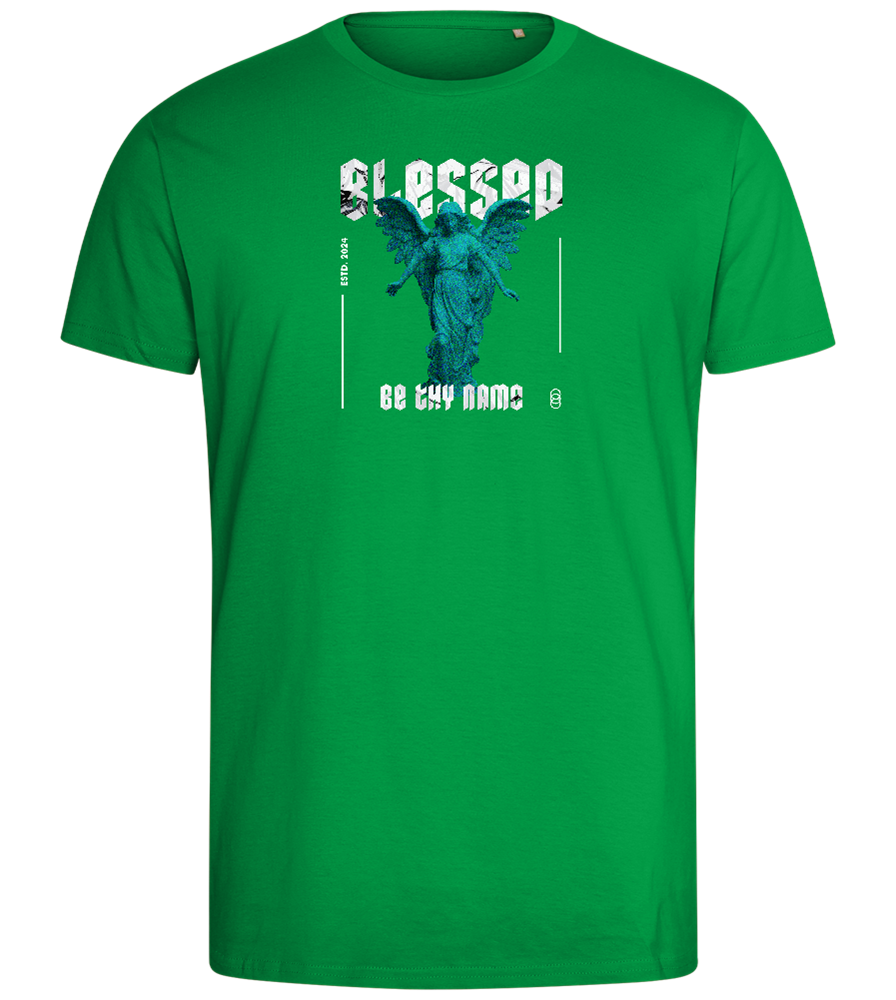 Blessed Angel Design - Comfort men's fitted t-shirt_MEADOW GREEN_front