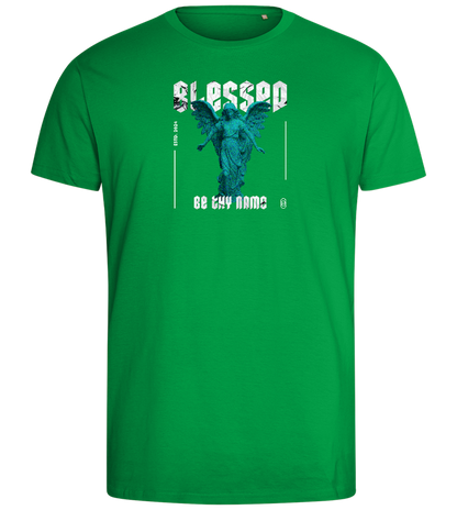 Blessed Angel Design - Comfort men's fitted t-shirt_MEADOW GREEN_front