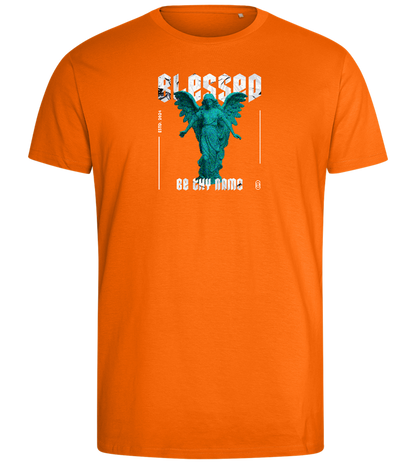 Blessed Angel Design - Comfort men's fitted t-shirt_ORANGE_front