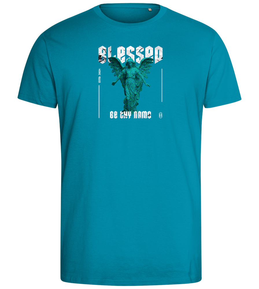 Blessed Angel Design - Comfort men's fitted t-shirt_TURQUOISE_front