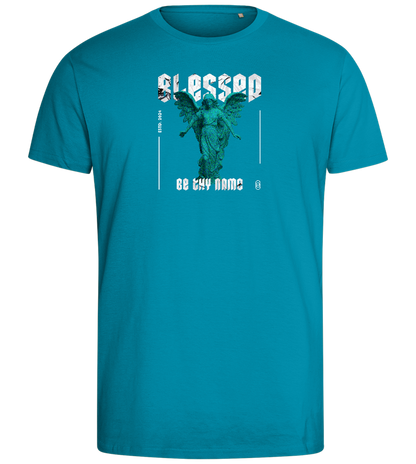 Blessed Angel Design - Comfort men's fitted t-shirt_TURQUOISE_front