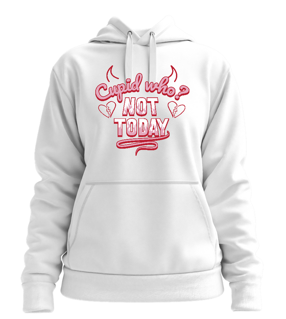 Cupid Not Today Design - Premium women's hoodie_WHITE_front