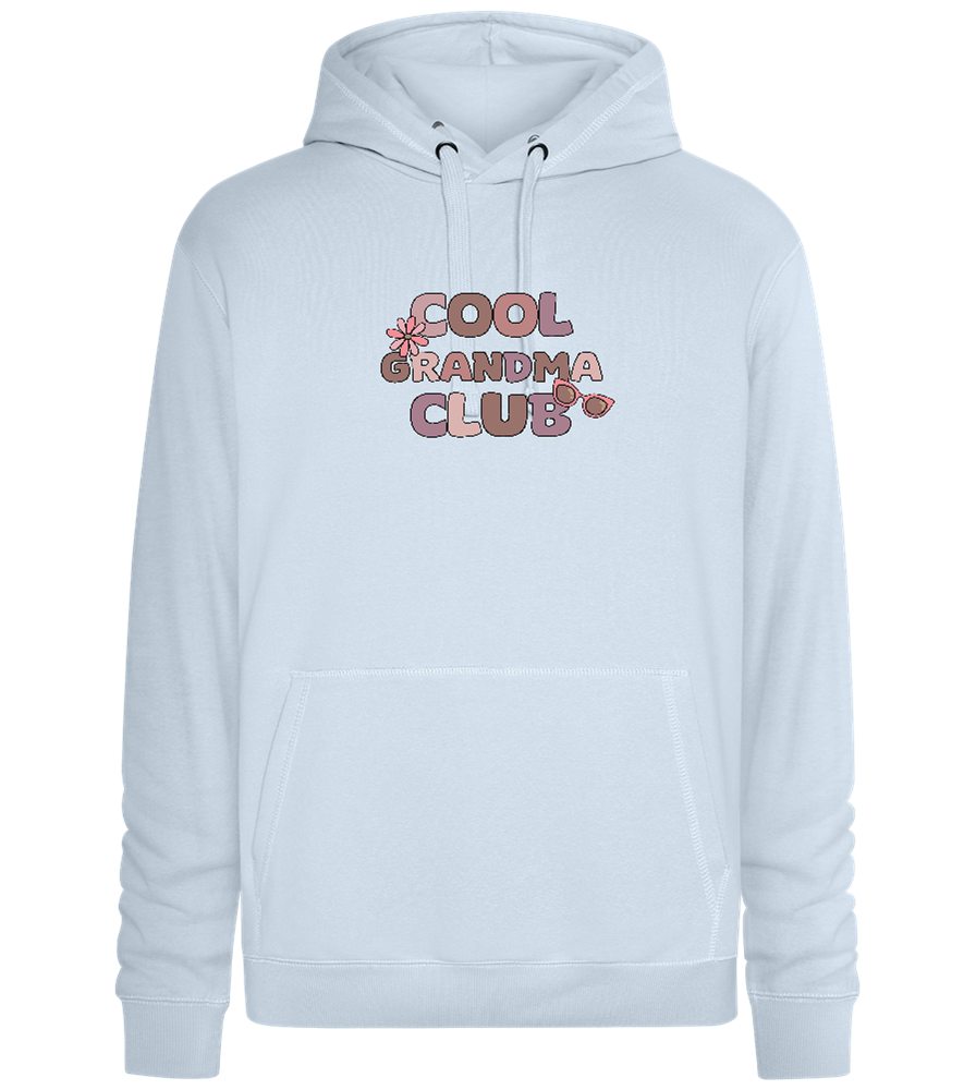 Cool Grandma Club 2 Design - Premium unisex hoodie_CREAMY BLUE_front