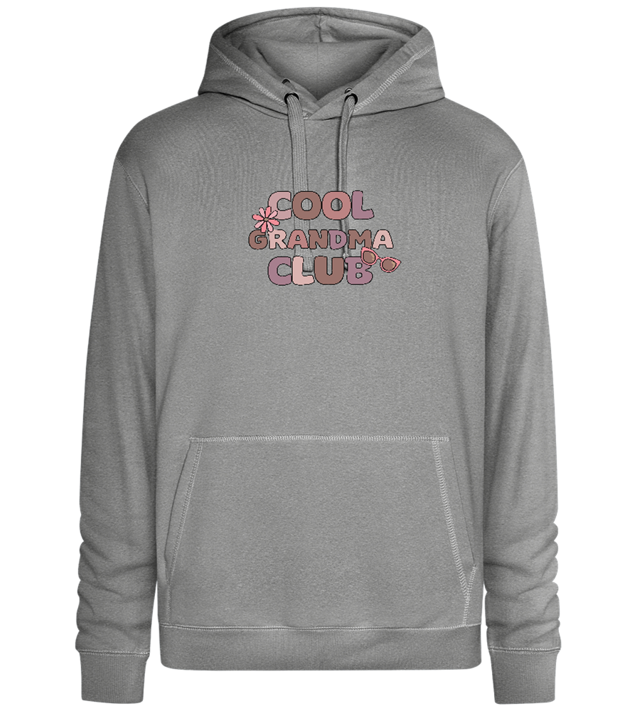 Cool Grandma Club 2 Design - Premium unisex hoodie_ORION GREY II_front