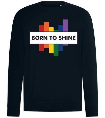 Born To Shine Rainbow Design - Comfort unisex sweater_BLACK_front