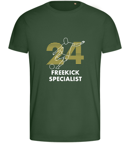 Freekick Specialist Design - Basic men's fitted t-shirt_GREEN BOTTLE_front