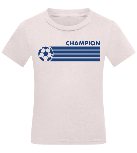 Soccer Champion Design - Comfort kids fitted t-shirt_LIGHT PINK_front