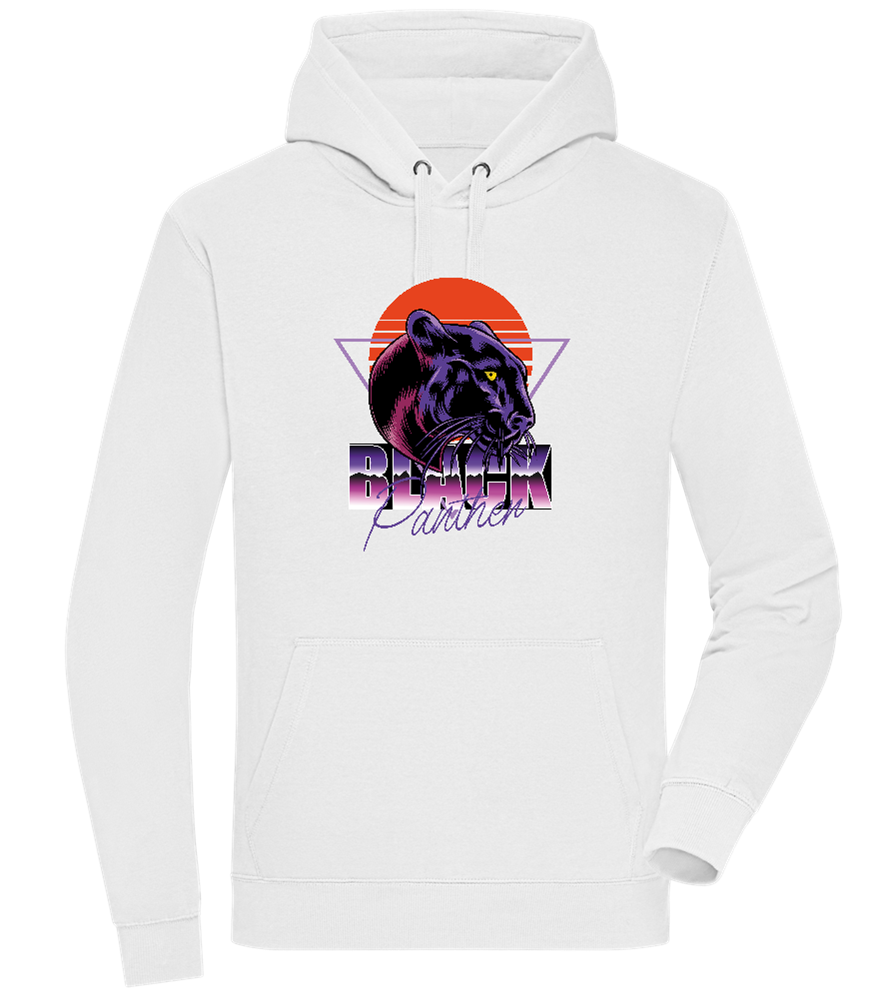 Retro Panther 4 Design - Premium unisex hoodie_WHITE_front