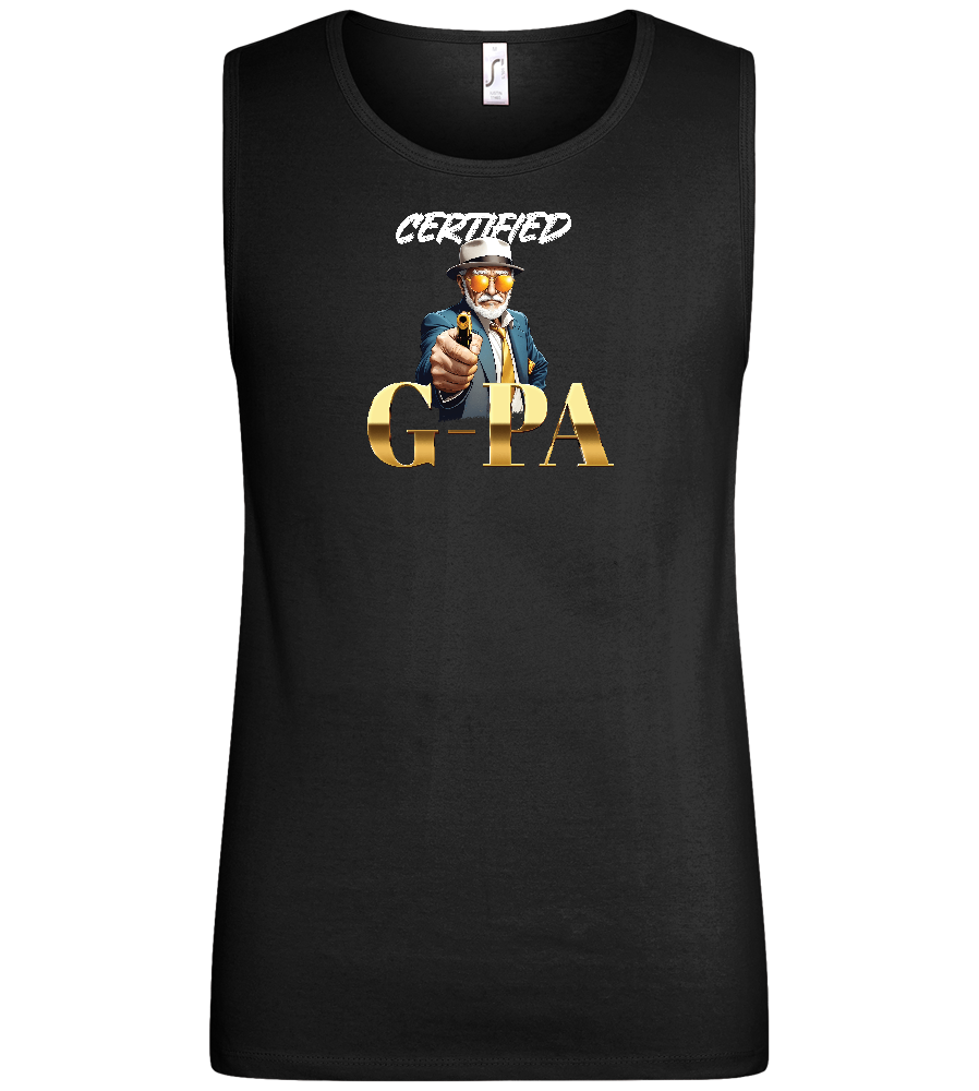 Certified G Pa Design - Basic men's tank top_DEEP BLACK_front