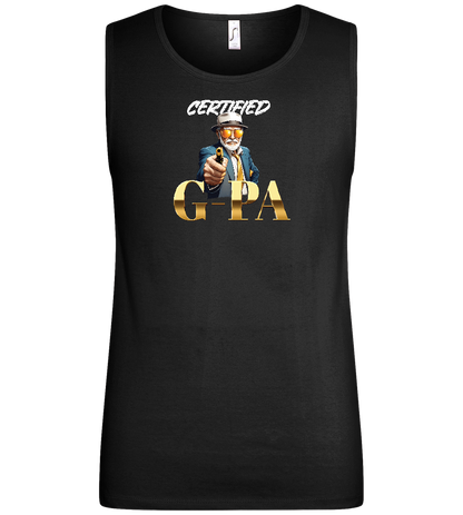 Certified G Pa Design - Basic men's tank top_DEEP BLACK_front