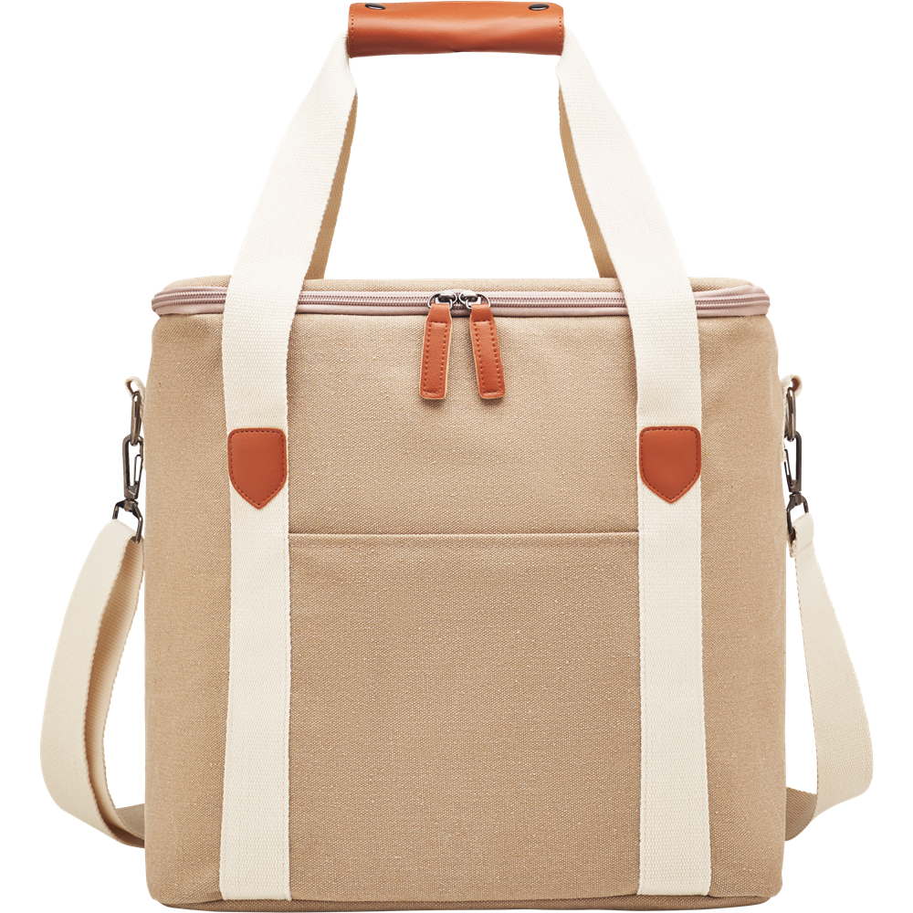 Large Cooler Bag in Canvas_BEIGE_front