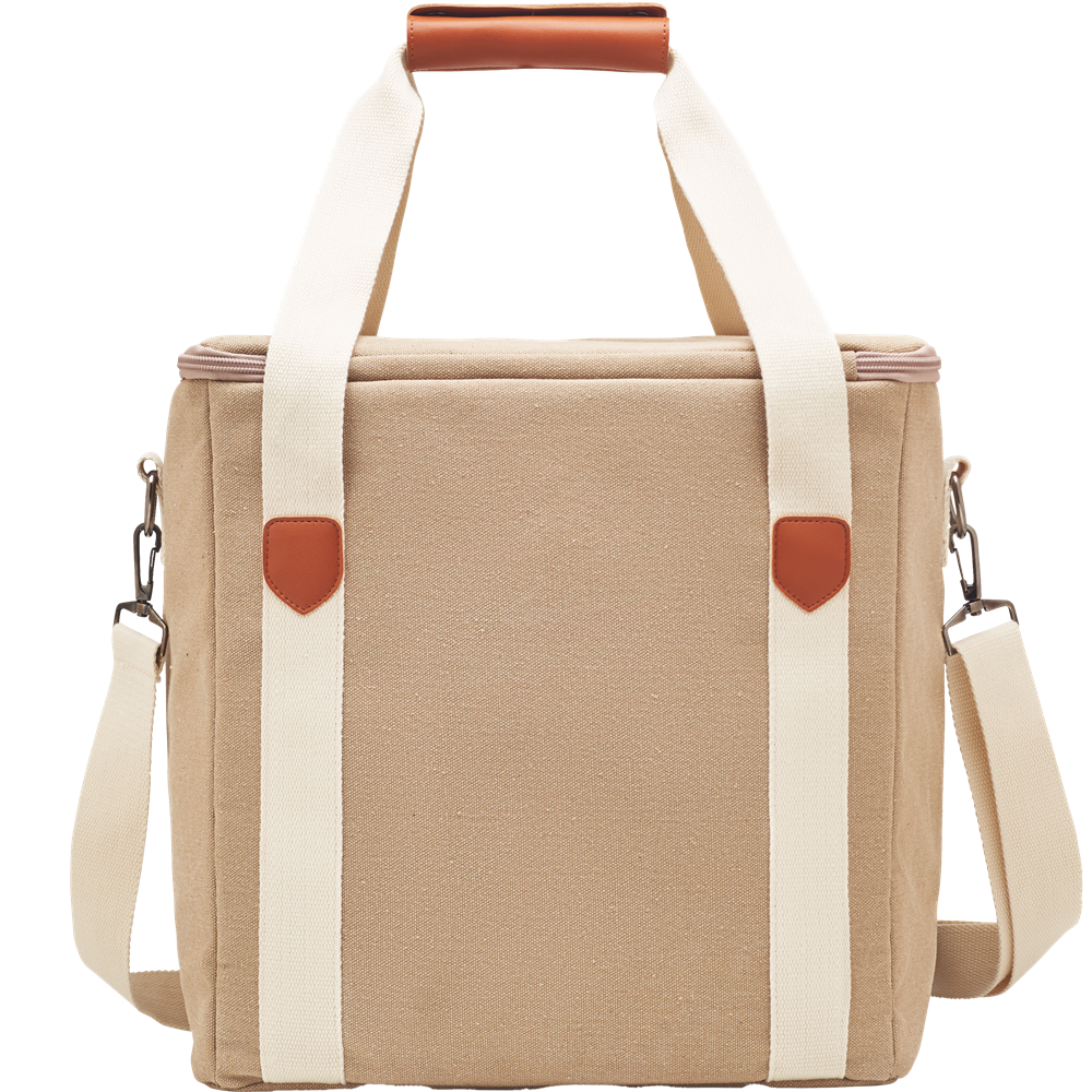 Large Cooler Bag in Canvas_BEIGE_back