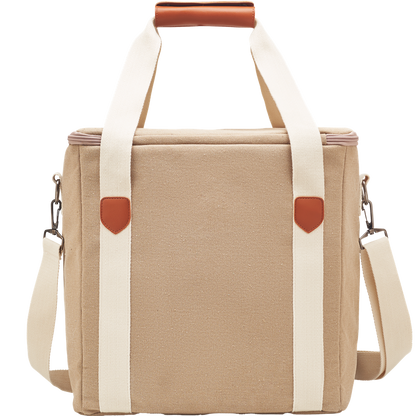 Large Cooler Bag in Canvas_BEIGE_back