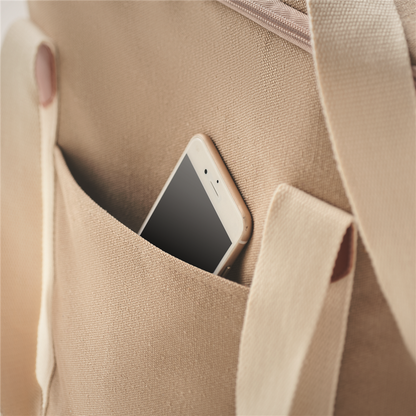 Large Cooler Bag in Canvas_BEIGE_DETAILEDIMAGE_back_3