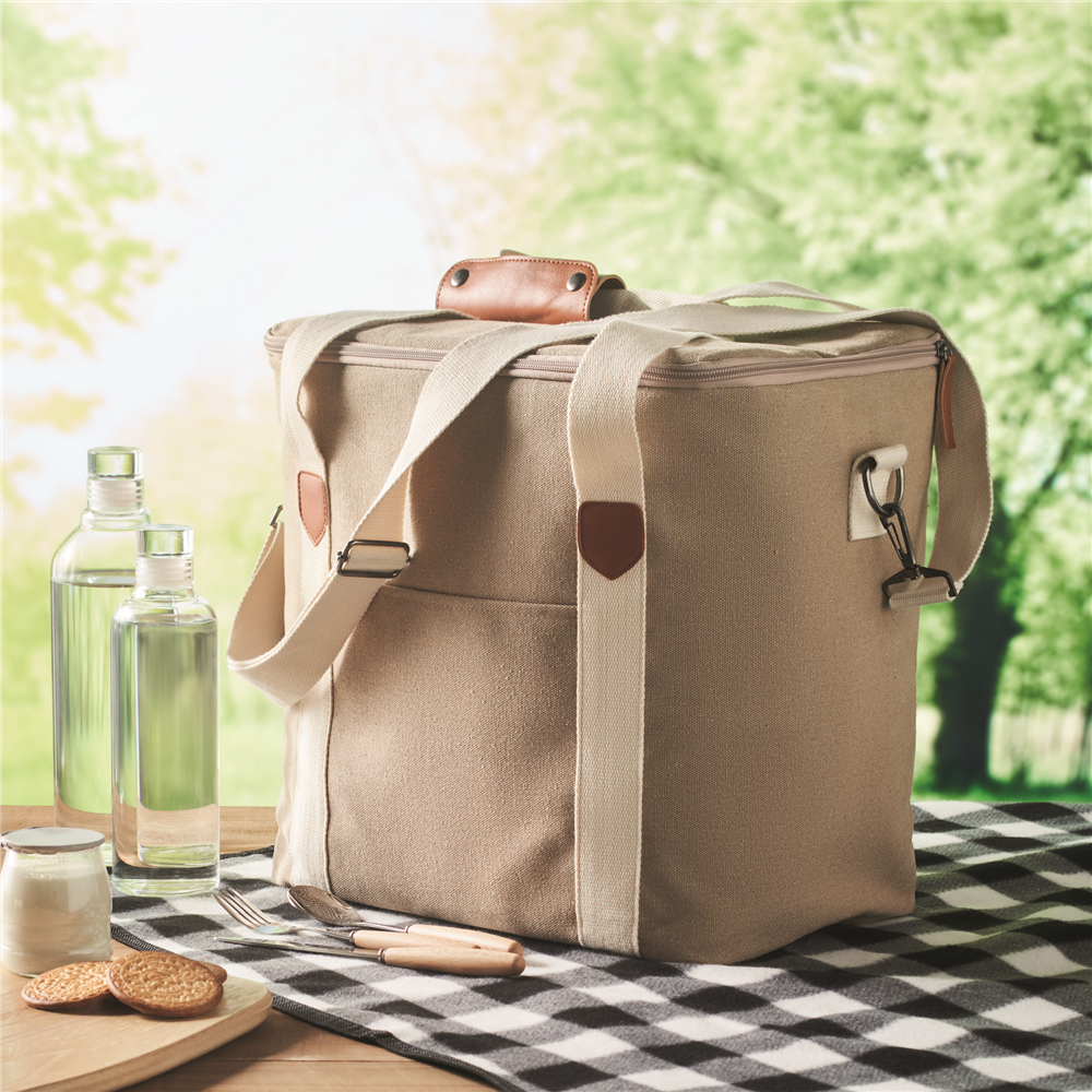 Large Cooler Bag in Canvas_BEIGE_DETAILEDIMAGE_back_1