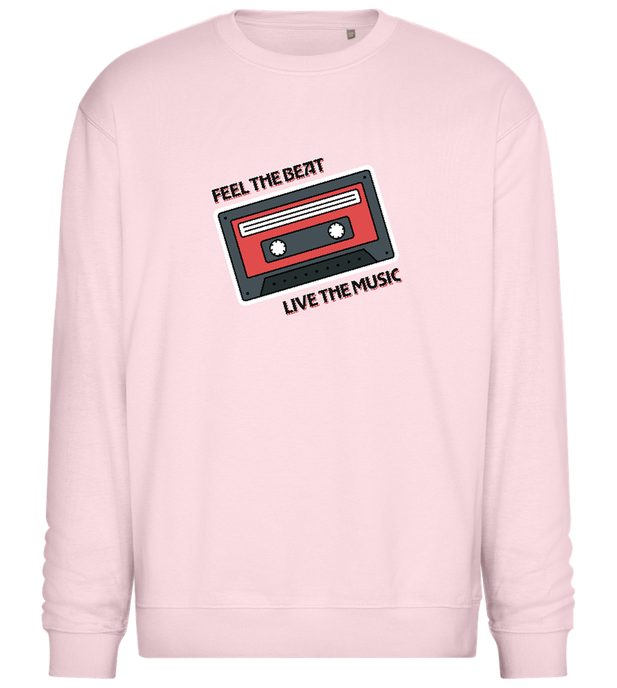 Live the Music Design - Comfort Essential Unisex Sweater_LIGHT PEACH ROSE_front