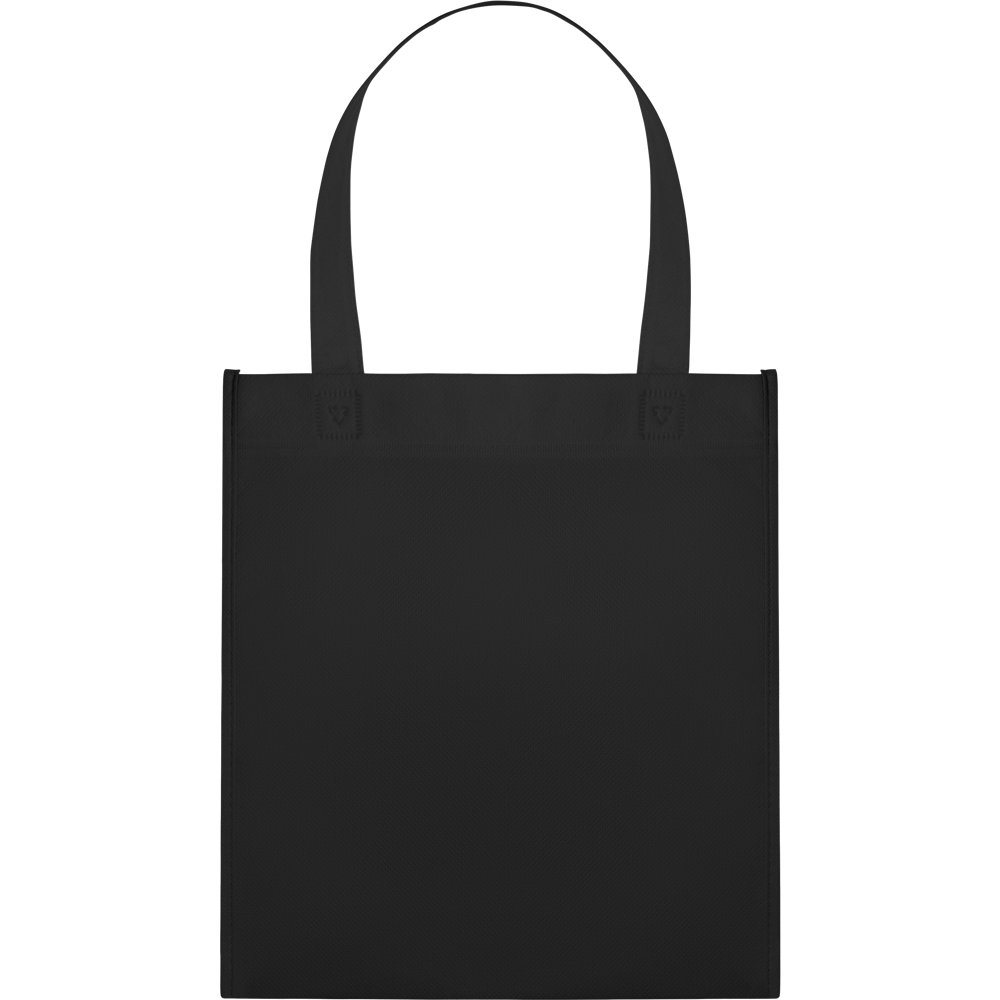 Heat-Sealed Nonwoven Shopping Bag_BLACK_front