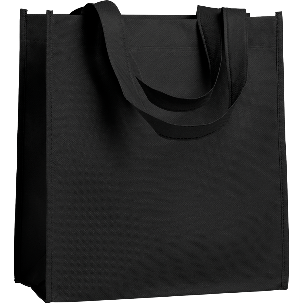 Heat-Sealed Nonwoven Shopping Bag_BLACK_DETAILEDIMAGE_front_1