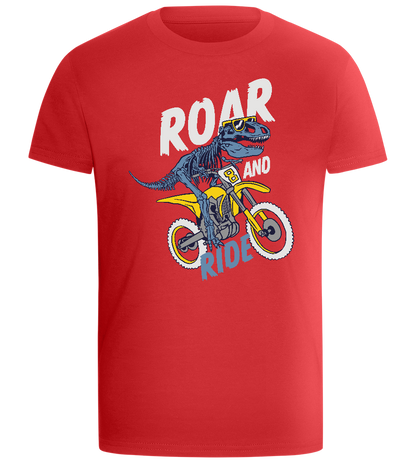 Roar and Ride Design - Comfort boys fitted t-shirt_RED_front