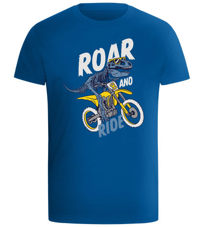 Roar and Ride Design - Comfort boys fitted t-shirt_ROYAL_front