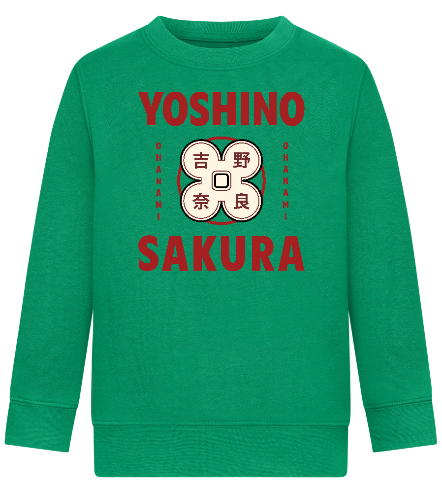 Yoshino Sakura Design - Comfort Kids Sweater_MEADOW GREEN_front