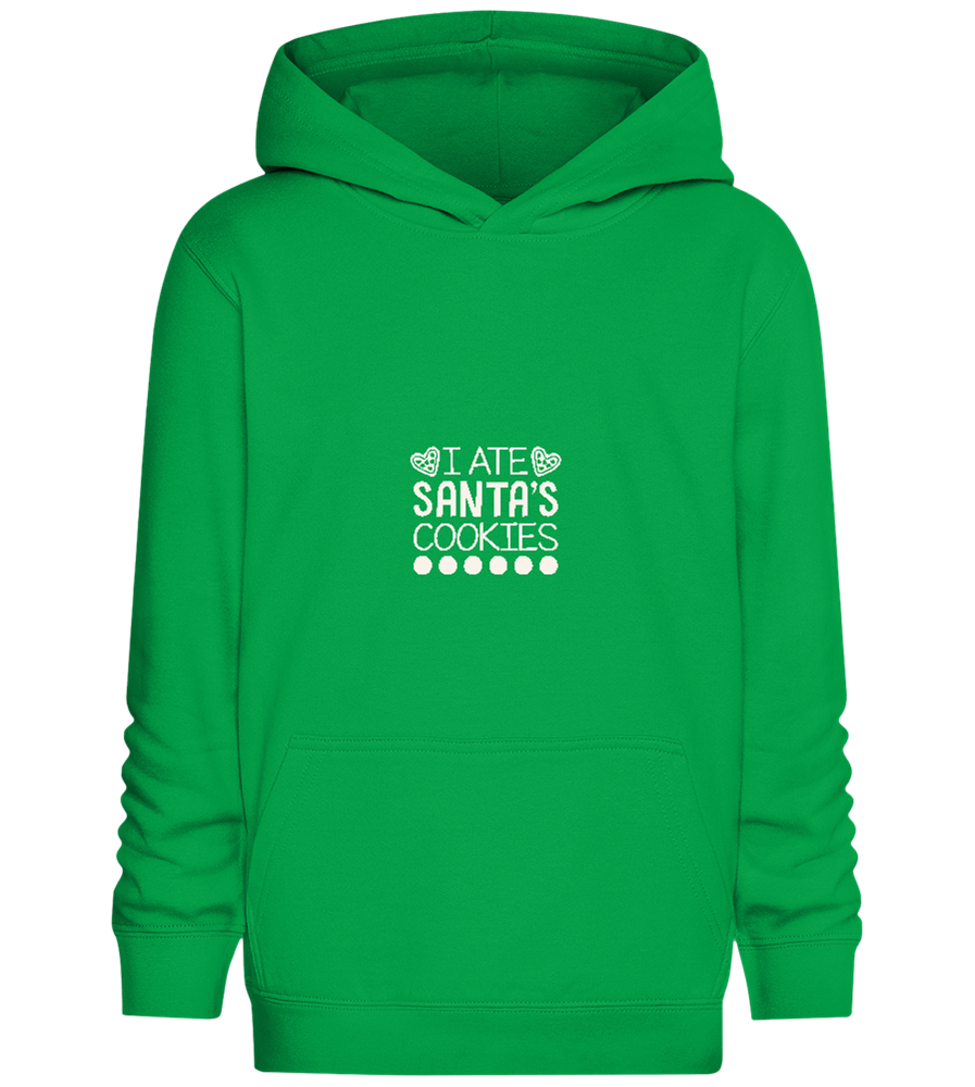 Santa's Cookies Design - Comfort Kids Hoodie_MEADOW GREEN_front