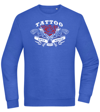 Tattoo Love Death Design - Comfort Essential Unisex Sweater_ROYAL_front