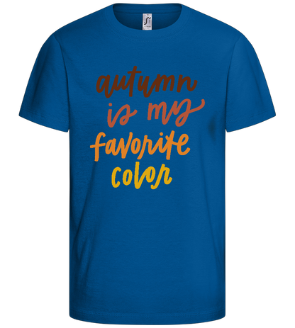 My Favorite Color is Autumn Design - Basic kids t-shirt_ROYAL_front