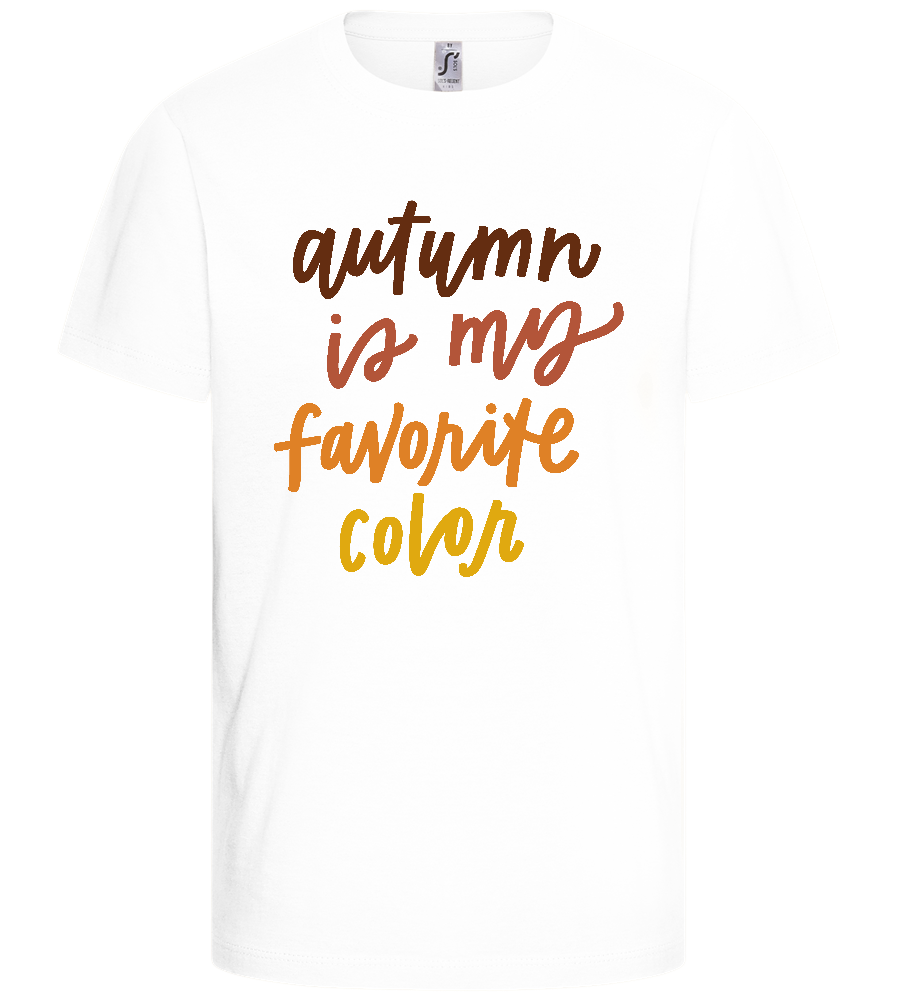 My Favorite Color is Autumn Design - Basic kids t-shirt_WHITE_front