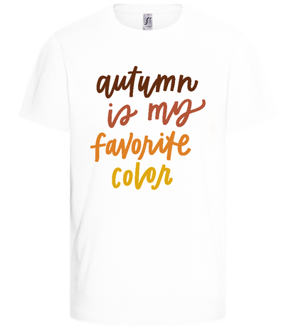 My Favorite Color is Autumn Design - Basic kids t-shirt_WHITE_front