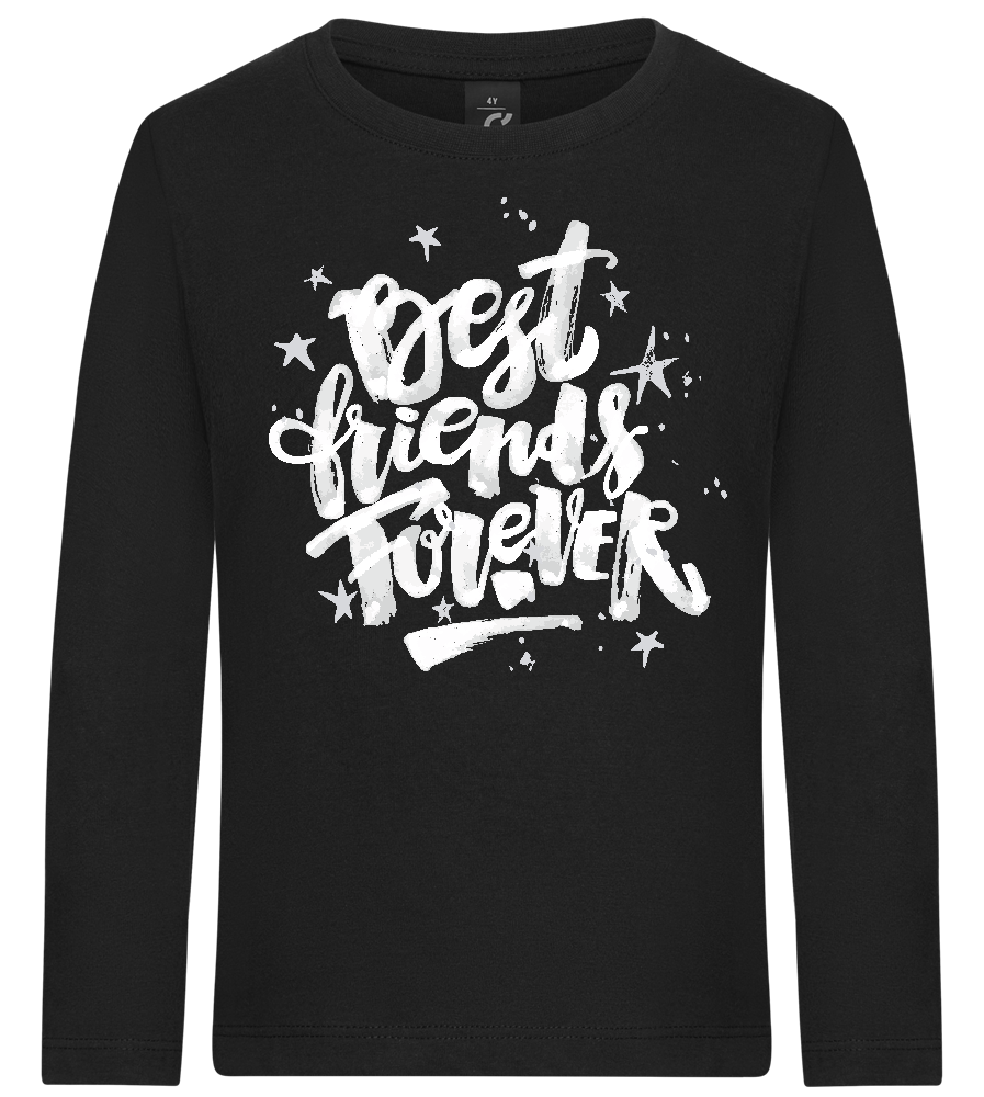 Graffiti BFF Design - Premium kids long sleeve t-shirt_DEEP BLACK_front
