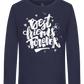 Graffiti BFF Design - Premium kids long sleeve t-shirt_FRENCH NAVY_front