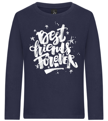 Graffiti BFF Design - Premium kids long sleeve t-shirt_FRENCH NAVY_front