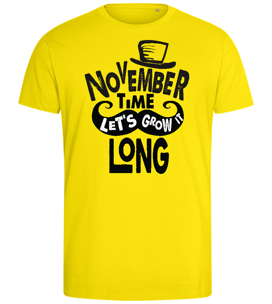 November Growth Design - Comfort men's fitted t-shirt_YELLOW_front