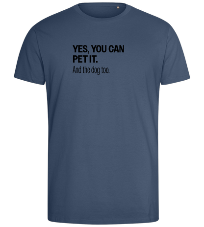 You Can Pet It Design - Comfort men's fitted t-shirt_DENIM_front