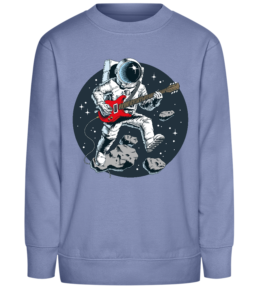 Astronaut Playing Guitar Design - Comfort Kids Sweater_BLUE_front