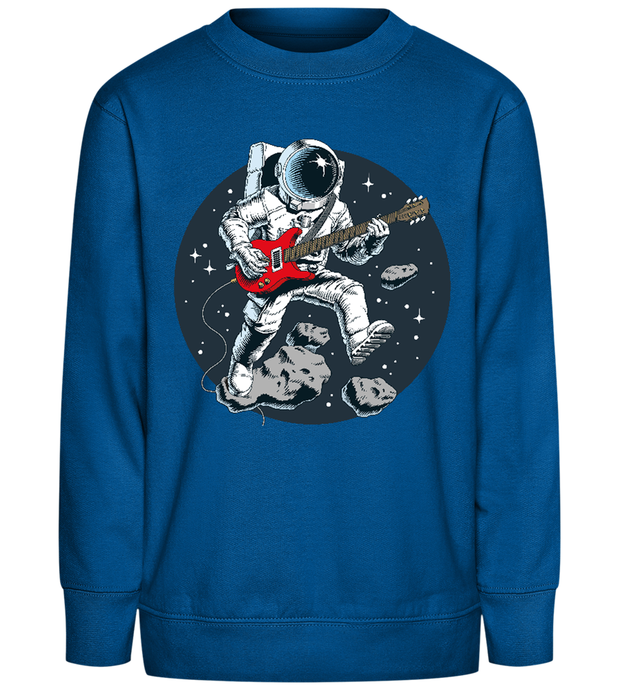 Astronaut Playing Guitar Design - Comfort Kids Sweater_ROYAL_front