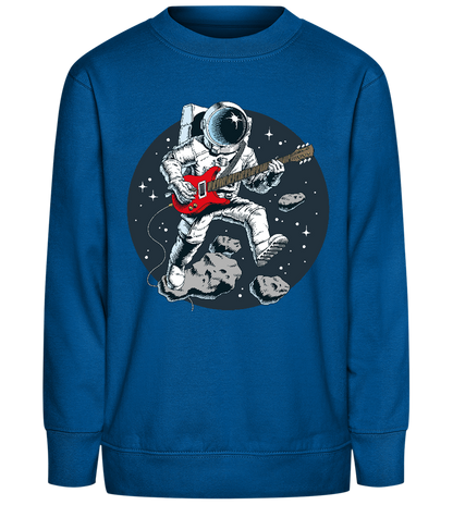 Astronaut Playing Guitar Design - Comfort Kids Sweater_ROYAL_front