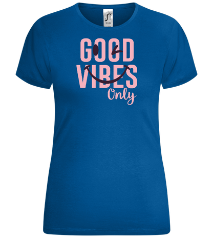 Good Vibes Only Smiley Design - Comfort women's t-shirt_ROYAL_front