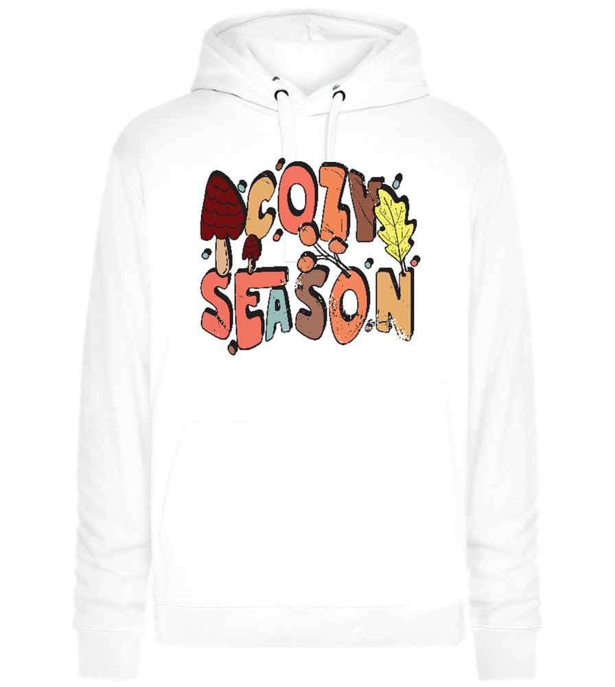 Cozy Season Design - Premium unisex hoodie_WHITE_front