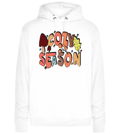 Cozy Season Design - Premium unisex hoodie_WHITE_front