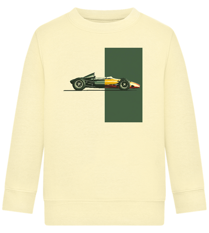 Retro F1 Design - Comfort Kids Sweater_AMARELO CLARO_front